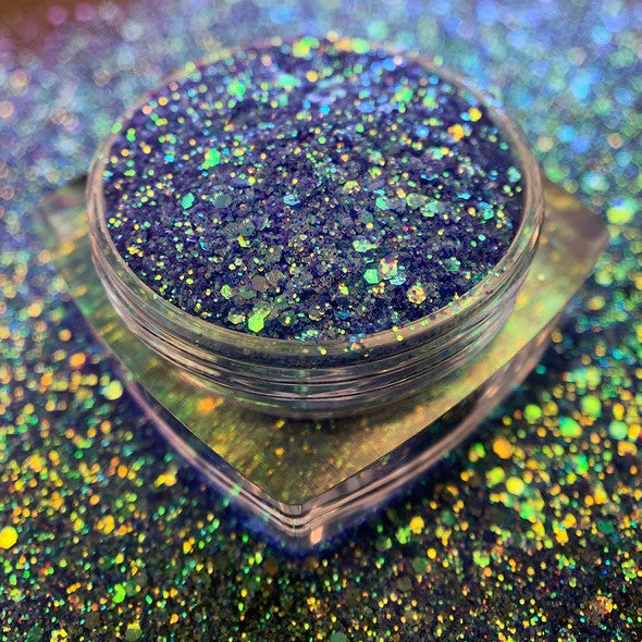 A top view image of DreamSQNS Fine Iridescent Glitter in shade Dragon Egg