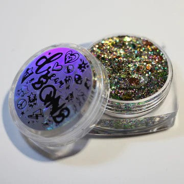 Kryptonite Glitter Paste by DreamSQNS in its component with the logo, on a white background