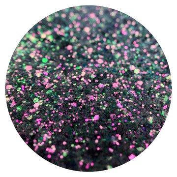 A close up view of Love Potion Fine Iridescent Glitter by DreamSQNS