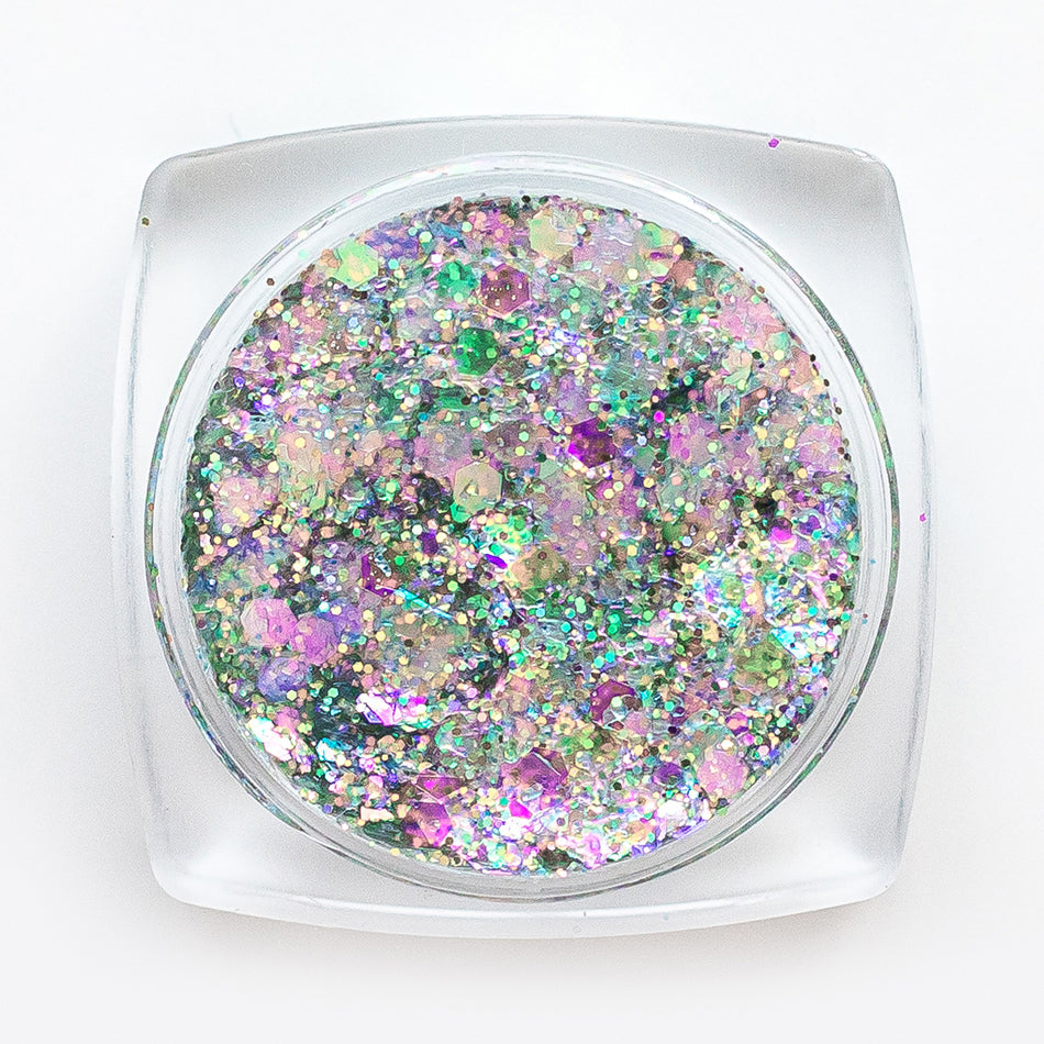 A top view image of DreamSQNS Glitter Paste in shade Moon Lily