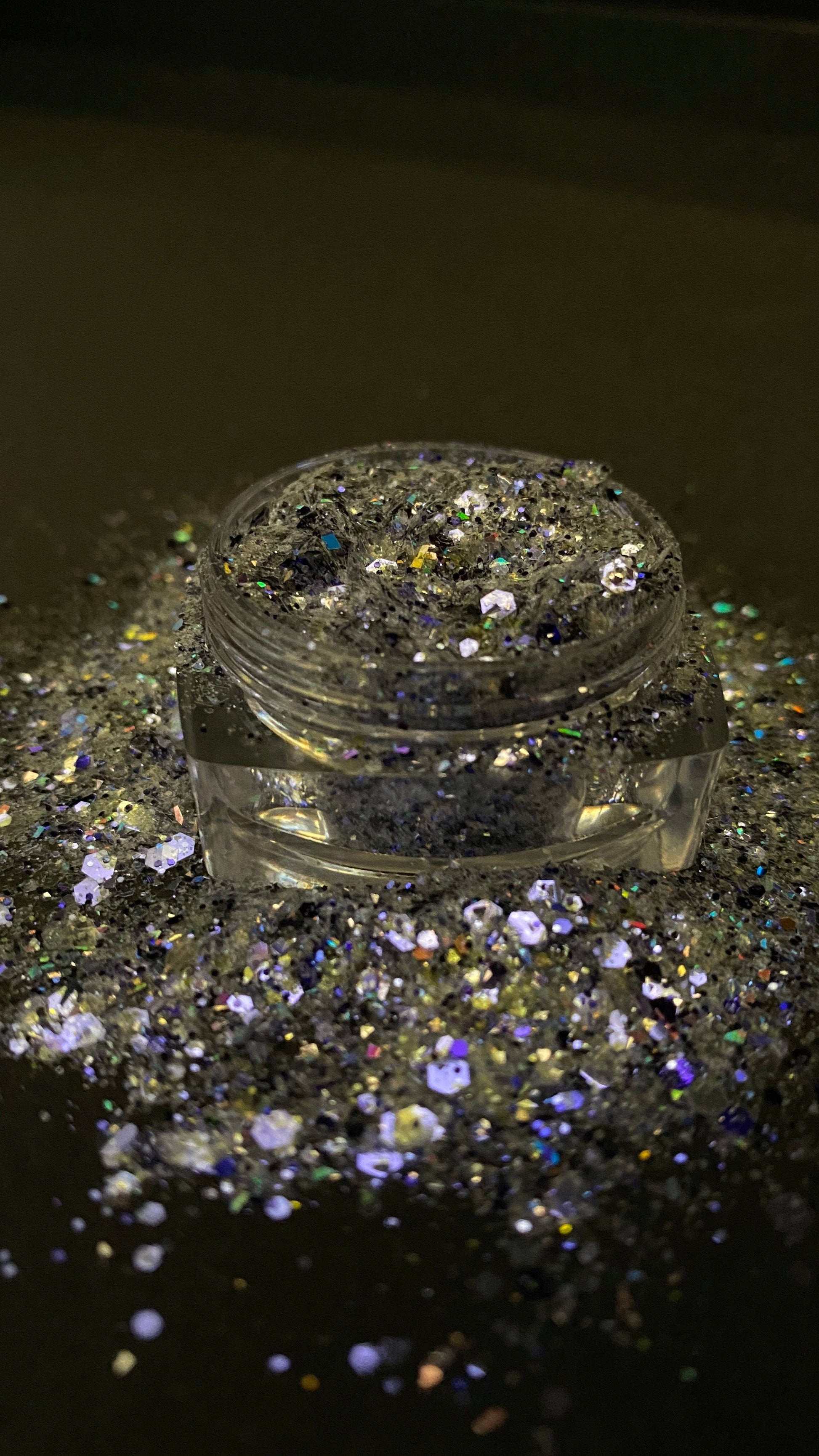 A side view of the Spellbound Chunky Glitter by DreamSQNS