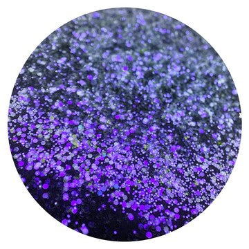 A close up view photograph of UV Dream Fine Iridescent Glitter by DreamSQNS