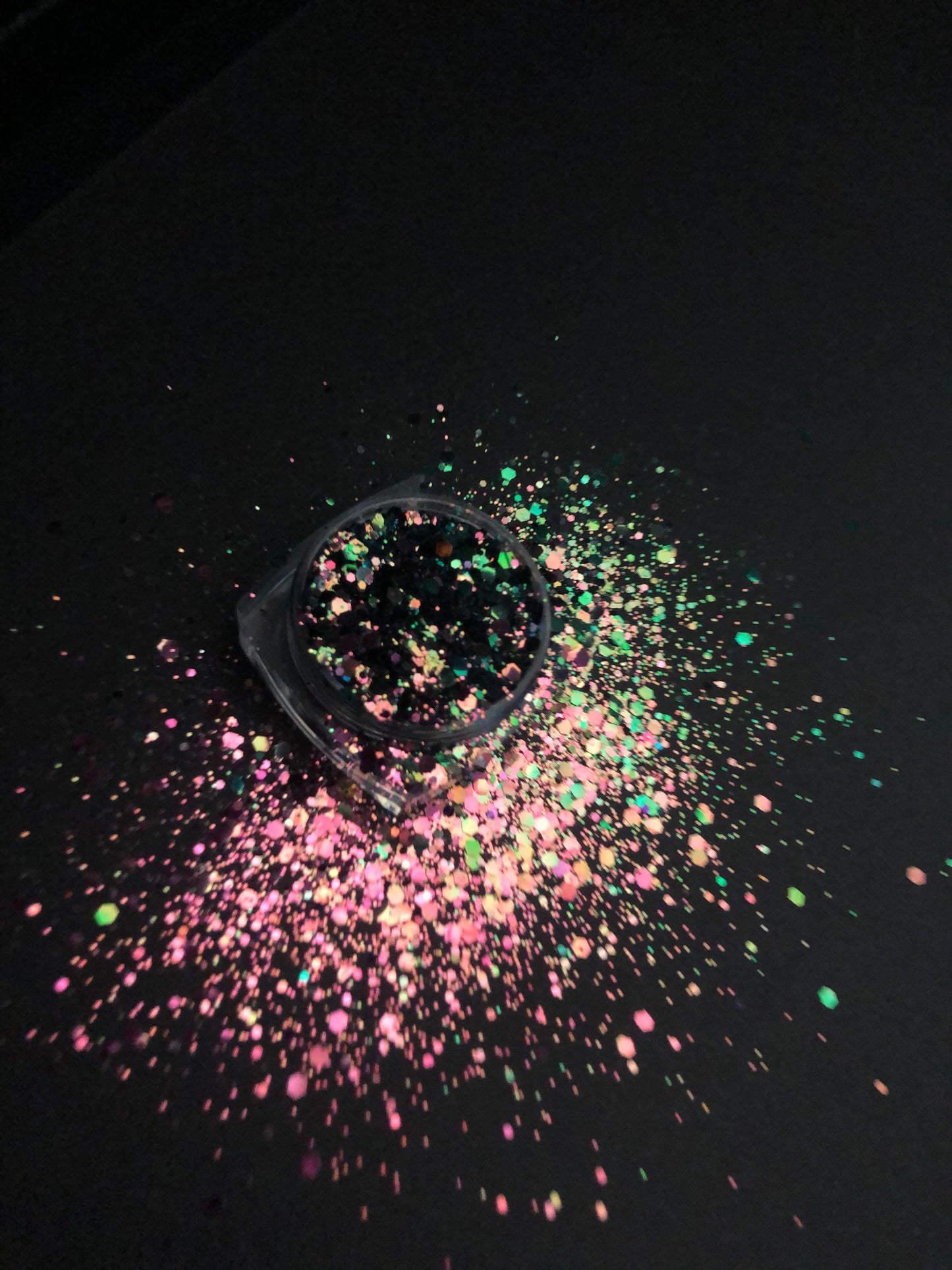 A top view image of Beetlejuice Chunky Glitter from DreamSQNS