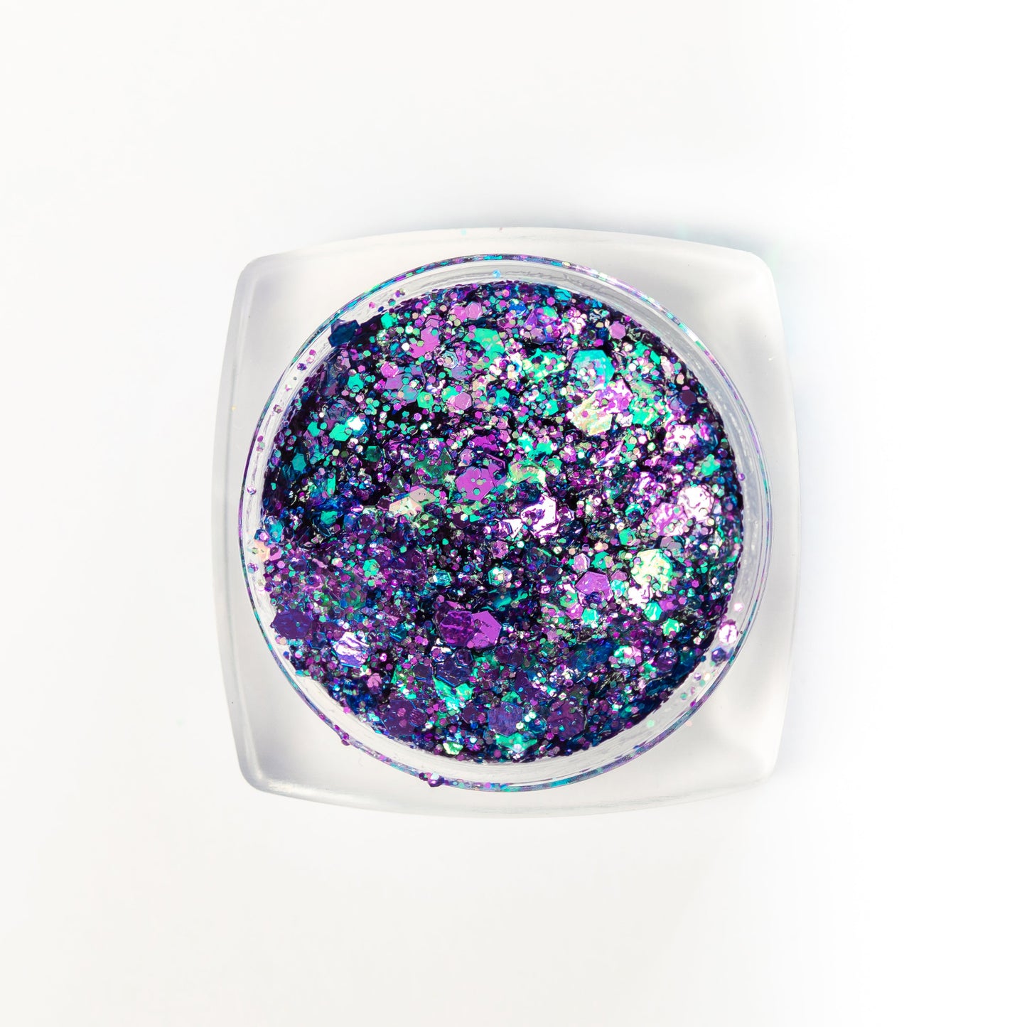 A top view of Euphoria Glitter Paste by DreamSQNS in an open pot