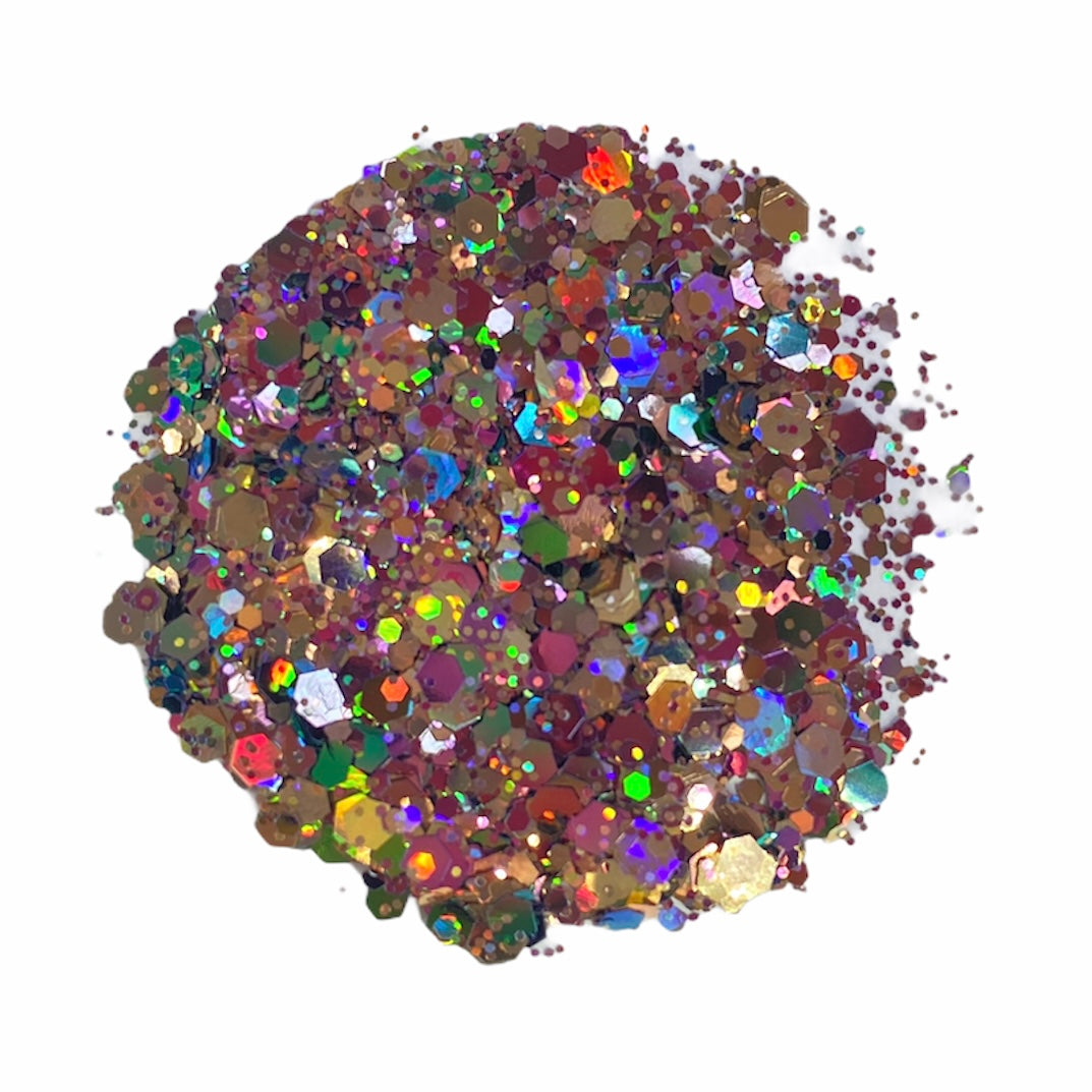 A close cropped view of Karma Chameleon Glitter by DreamSQNS