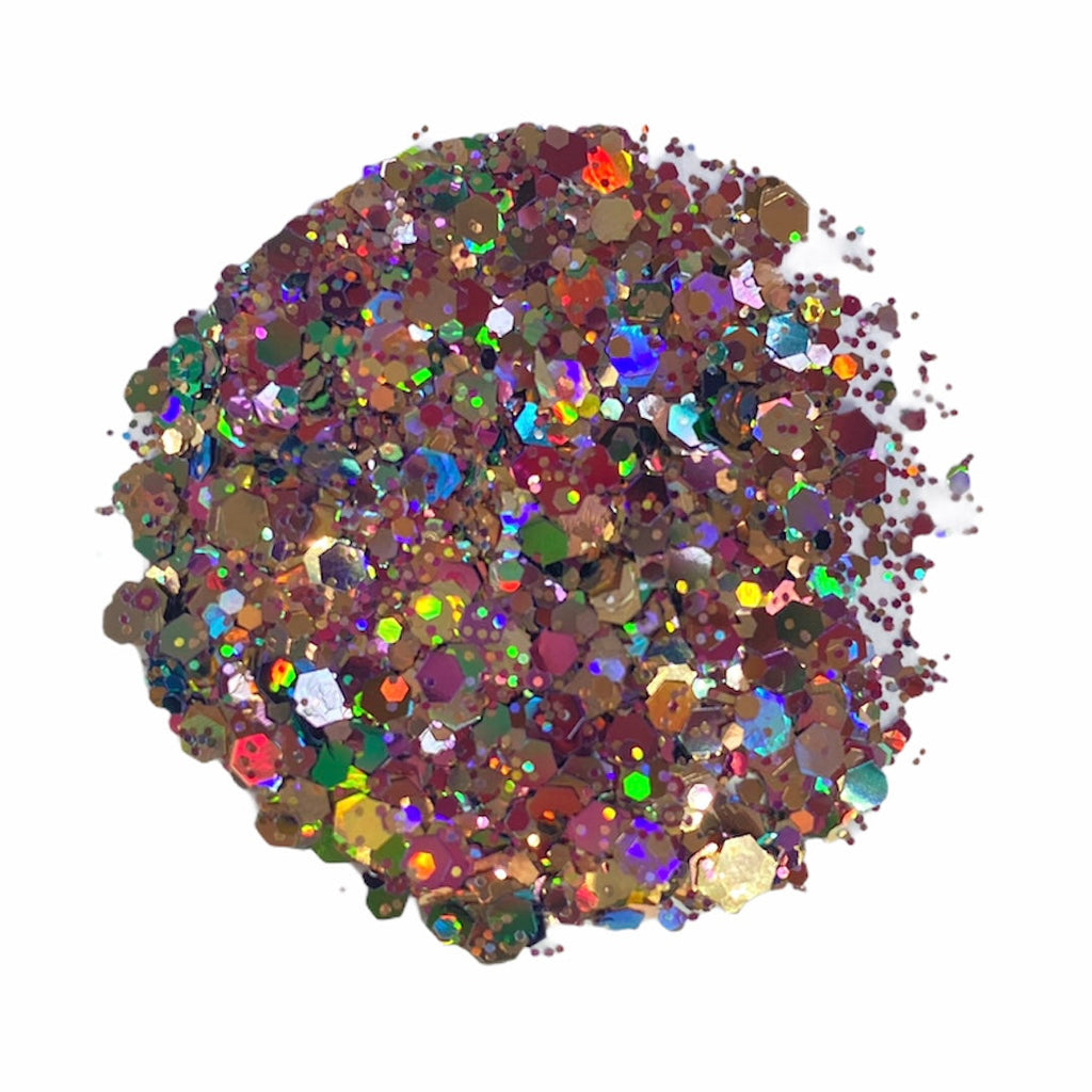 A close cropped view of Karma Chameleon Glitter by DreamSQNS