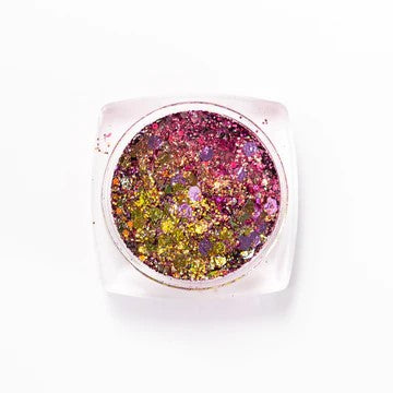 A top view photograph of Lunar Eclipse glitter paste by DreamSQNS in its pot