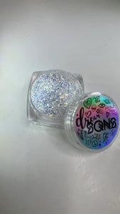A top view image of 'The Shining' Fine Iridescent Glitter by DreamSQNS